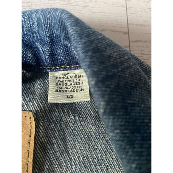 Levi Strauss Signature Gold Label Denim Trucker Jacket Men’s L NWT Blue Jean - Picture 3 of 8